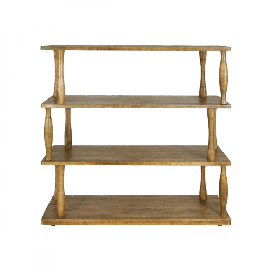 LUPIN MINDI WOOD RUSTIC BOOKCASE/DISPLAY SHELF NATURAL 150CM - MyChocolateWood