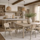 BAHAMAS HAMPTON STYLE ELMWOOD/RATTAN DINING ARMCHAIR GREY - MyChocolateWood