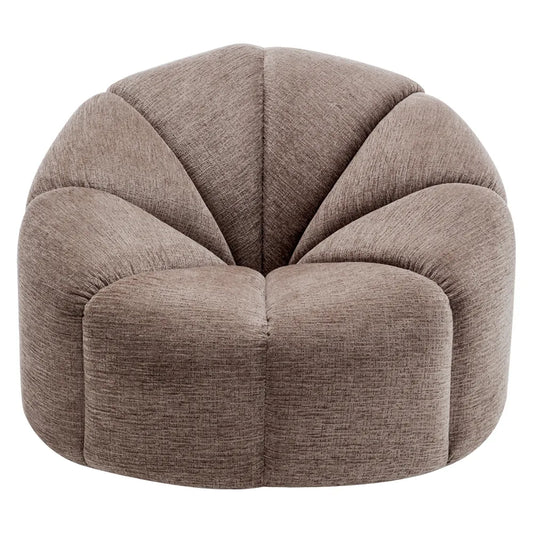 MADELEY CHENILLE SWIVEL OCCASIONAL CHAIR ARMCHAIR MINK - MyChocolateWood
