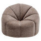 Madeley Chenille Swivel Occasional Chair in Mink - Chocolate Wood