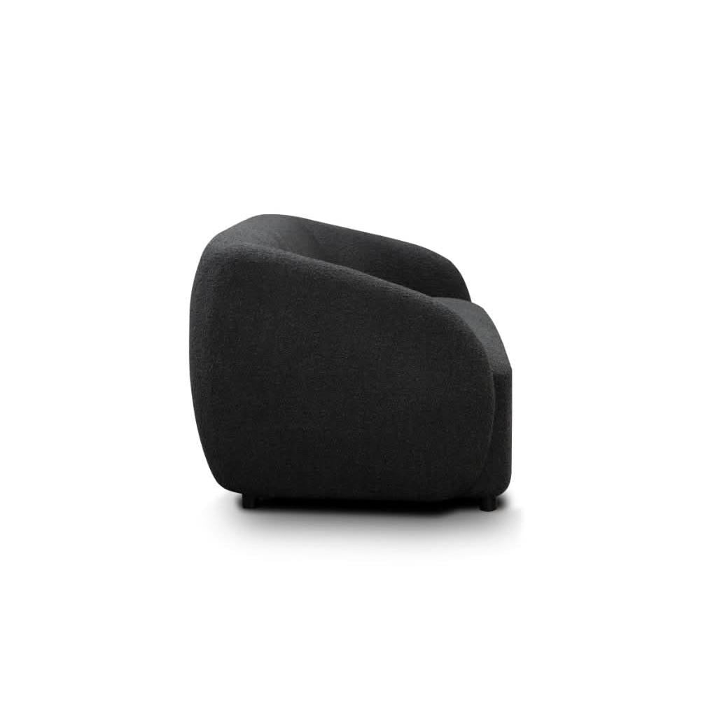 SUKI BOUCLE 3-SEATER SOFA CHARCOAL - MyChocolateWood