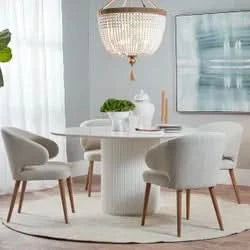 AUBERT NATURAL OAK LEG DINING CHAIR WITH NATURAL LINEN - MyChocolateWood