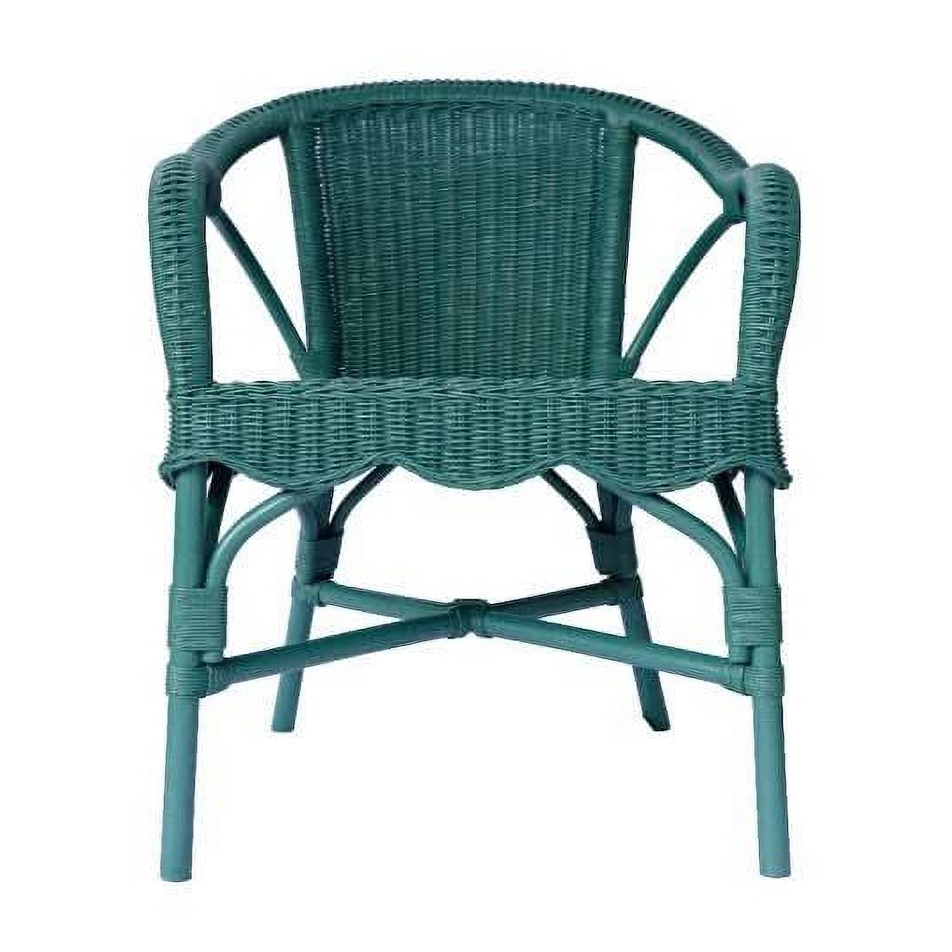 Wenglor Rattan Armchair in Forest Green styled