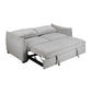 Oakli Fabric Pullout 3-Seater Sofa Bed in Grey - Chocolate Wood