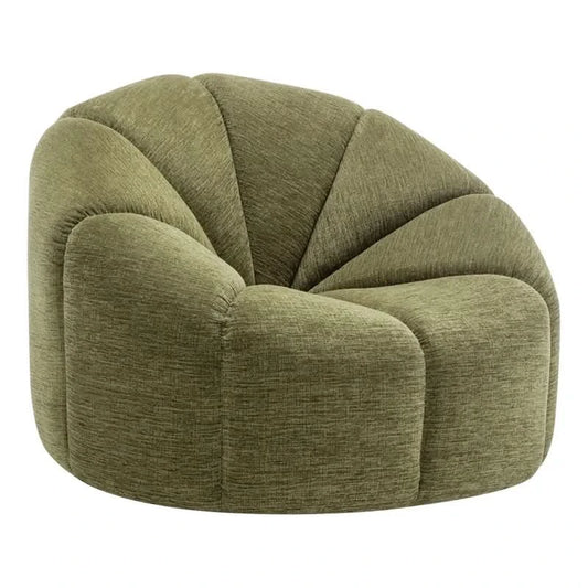 MADELEY CHENILLE SWIVEL OCCASIONAL CHAIR ARMCHAIR OLIVE - MyChocolateWood