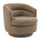 BRYNN BOUCLE SWIVEL ARMCHAIR COCOA - MyChocolateWood
