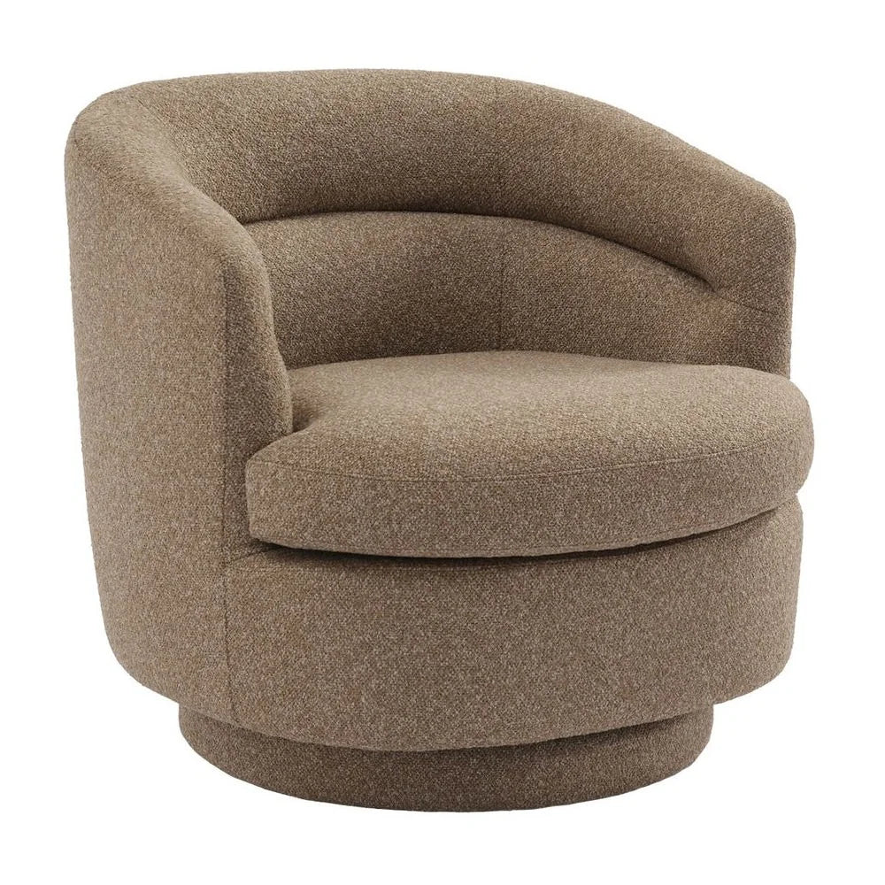 BRYNN BOUCLE SWIVEL ARMCHAIR COCOA - MyChocolateWood