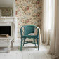 WENGLOR FOREST GREEN RATTAN ARMCHAIR ACCENT CHAIR/ LOUNGE CHAIR - MyChocolateWood