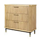 PEMBROKE OAK TIMBER 3-DRAWER CHEST OF DRAWERS NATURAL - MyChocolateWood