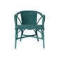 WENGLOR FOREST GREEN RATTAN ARMCHAIR ACCENT CHAIR/ LOUNGE CHAIR - MyChocolateWood