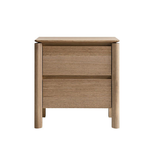 AKSEL MESSMATE TIMBER 42DRAWER BEDSIDE TABLE LIGHT SMOKE - MyChocolateWood