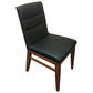 MORROW LEATHER DINING CHAIR BLACK/BLACKWOOD - MyChocolateWood