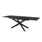Dark grey ceramic glass dining table extension by MyChocolateWood, showing the sleek surface and extended length options.