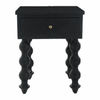 CAROLYN MINDI WOOD 1-DRAWER BEDSIDE TABLE BLACK
