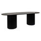 BELGRAVIA OVAL DINING TABLE 240CM SATIN BLACK - MyChocolateWood