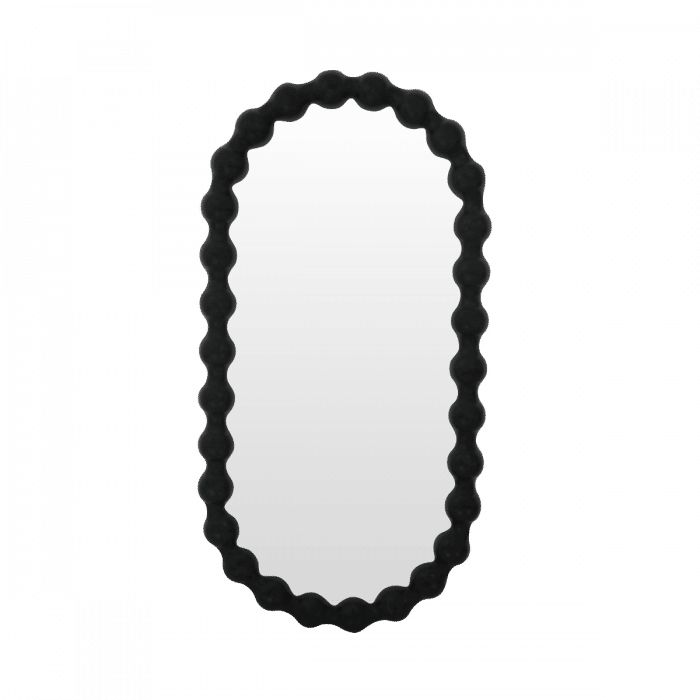 CAROLYN OVAL MIRROR WHITE MINDI WOOD FRAME - MyChocolateWood