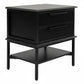 MORETTI 2-DRAWER BEDSIDE TABLE SATIN BLACK SMALL - MyChocolateWood