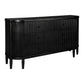 DIANNA MARBLE ART DECO 6 DRAWER CHEST OF DRAWERS ACCENT CHEST BLACK - MyChocolateWood