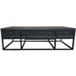 DIMANTA DESIGNER 6-DRAWER BLACK COFFEE TABLE - MyChocolateWood