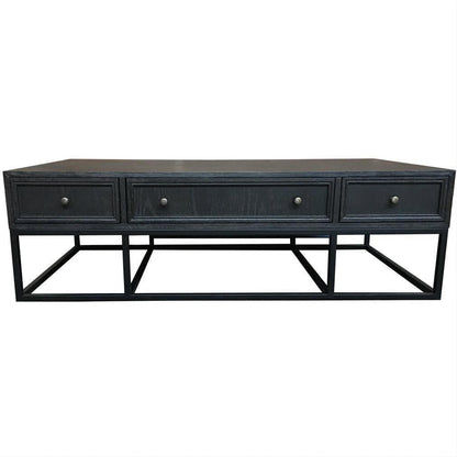 DIMANTA DESIGNER 6-DRAWER BLACK COFFEE TABLE