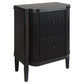 DIANNA 2-DRAWER  BEDSIDE TABLE SIDE TABLE LAMP TABLE /ACCENT TABLE ART DECO STYLE -  BLACK - MyChocolateWood