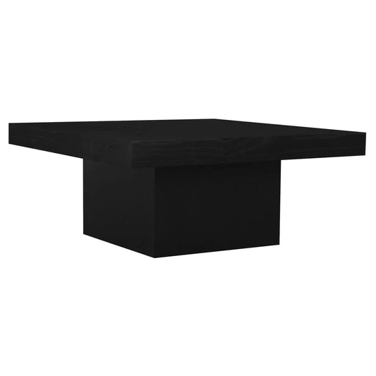 HUDSON SOLID MINDI WOOD ROUND COFFEE TABLE BLACK 90CM - MyChocolateWood