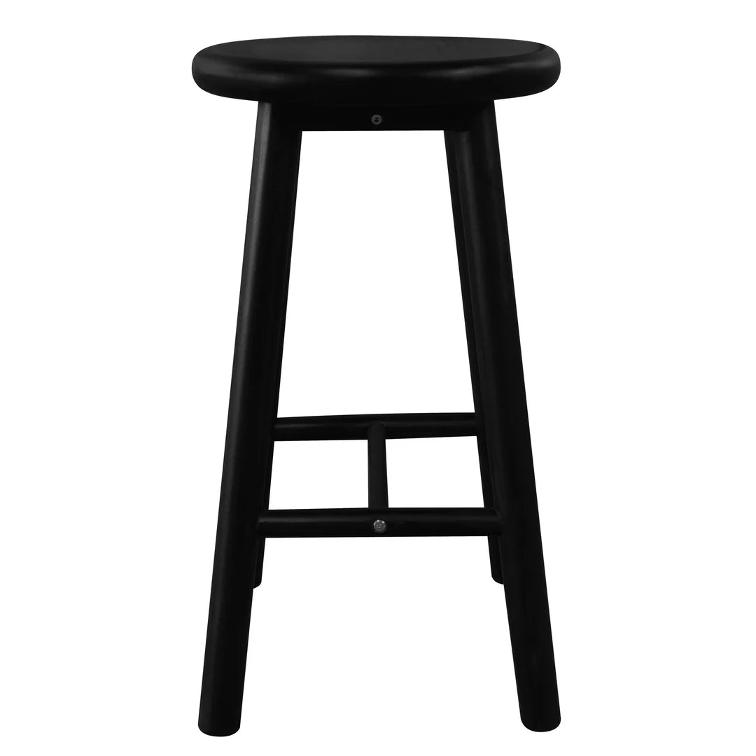 NEWPORT SOLID MAHOGANY BAR STOOL/COUNTER STOOL - BLACK - MyChocolateWood