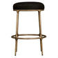 Soren Kitchen Stool with brass frame and black linen top side