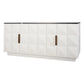 HAMPSHIRE BLACK MARBLE/ WHITE OAK 4-DOOR BUFFET/SIDEBOARD - MyChocolateWood