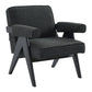 LAYTON BLACK ONYX BOUCLE ARMCHAIR/BLACK PAINTED WOOD FRAME - MyChocolateWood