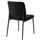 BOLZANO  LEATHER & METAL DINING CHAIR - BLACK - MyChocolateWood