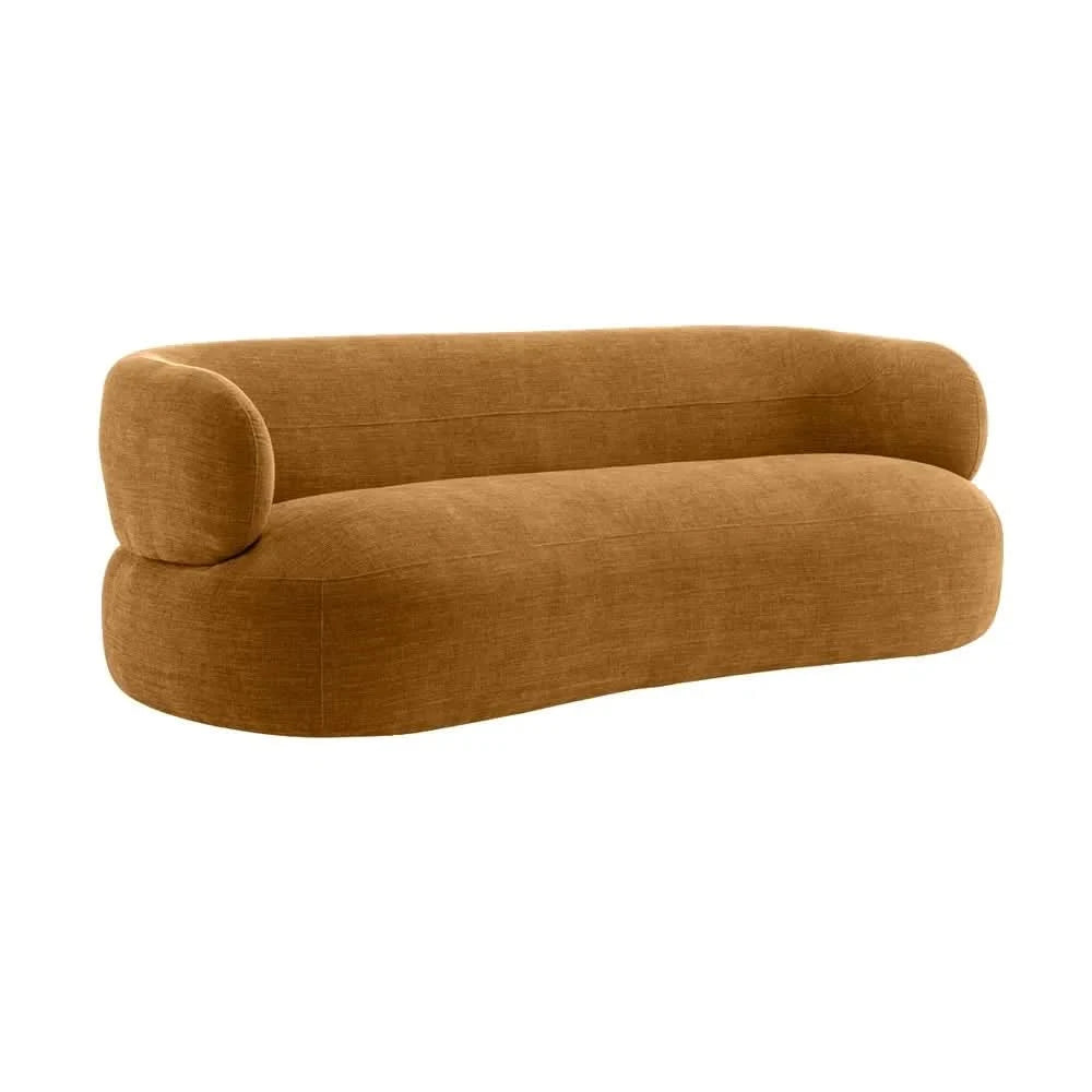 BEECHAM 3-SEATER CHENILLE SOFA BUTTERSCOTCH - MyChocolateWood