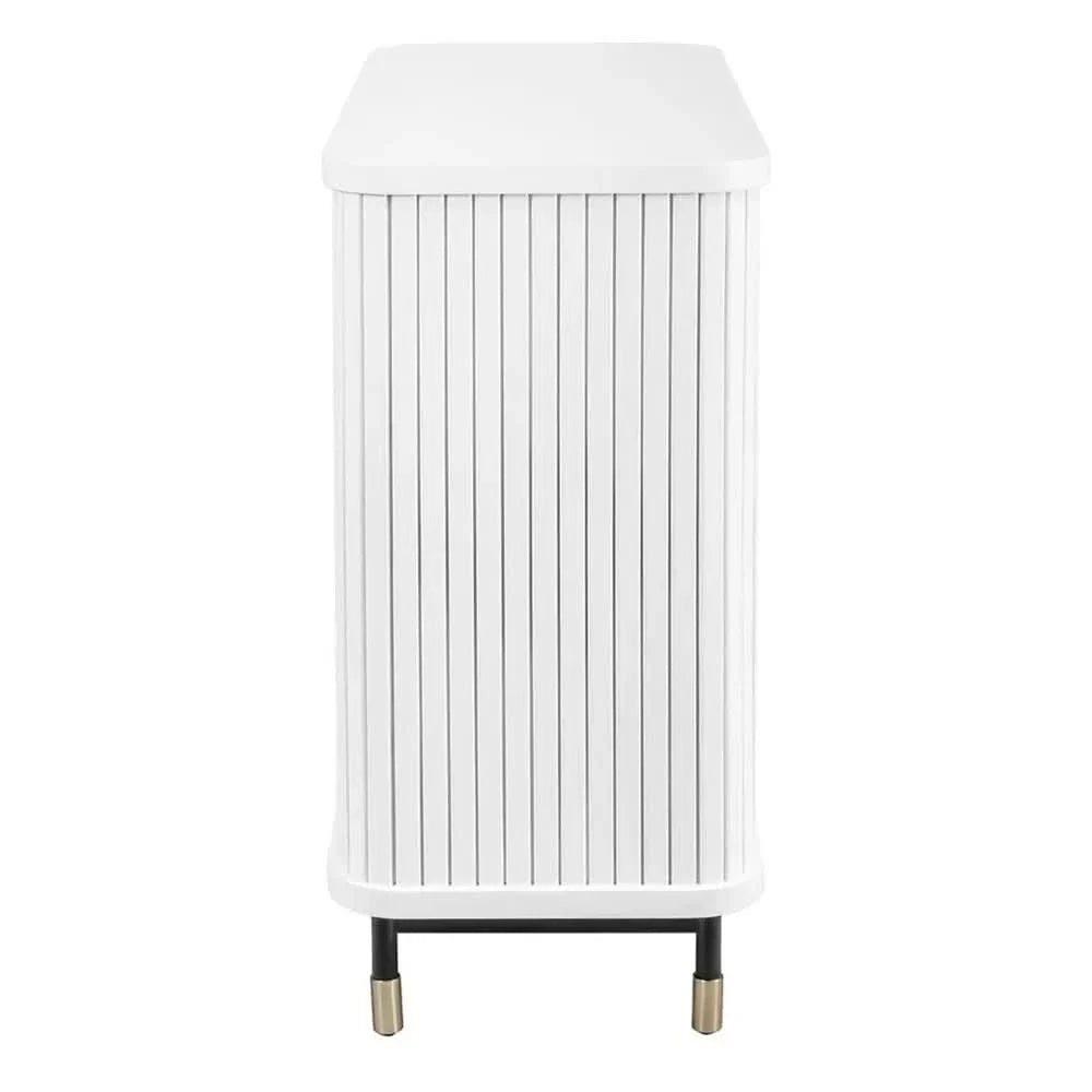 Pembroke Oak 3-Drawer Chest of Drawers in White - Chocolate Wood