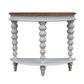 Blythe Two-Tone Timber Console Table/Hall Table - Mango Wood Top - Natural/White
