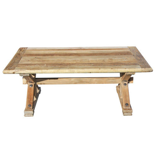 Bordeaux Solid Elm Wood Coffee Table 120cm