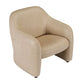 ANDERS TOP GRAIN COW LEATHER ARMCHAIR CAPPUCINO CREAM - MyChocolateWood