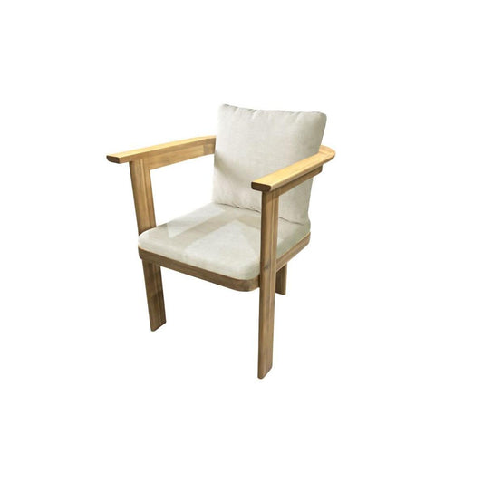 MERIDA OUTDOORS ACACIA WOOD DINING CHAIR LIGHT TEAK /MIXED SAND COLOUR - MyChocolateWood