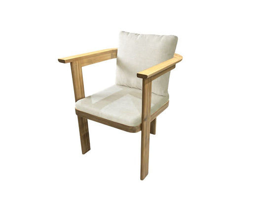 MERIDA OUTDOORS ACACIA WOOD DINING CHAIR LIGHT TEAK /MIXED SAND COLOUR - MyChocolateWood