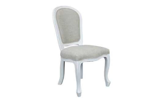 SHERBORNE WHITE  RUBBERWOOD DINING CHAIR - MyChocolateWood