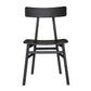 FARLOW OAK DINING CHAIR SANDBLASTED BLACK TIMBER SEAT