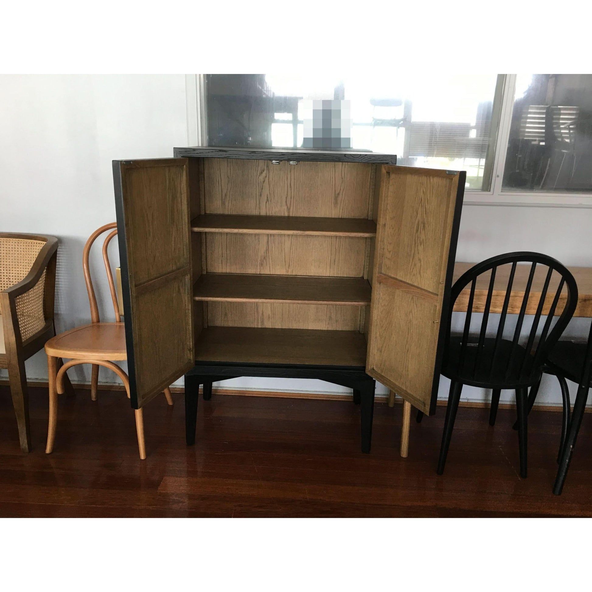 CHIKO VINTAGE STYLE 2-DOOR CABINET CUPBOARD BUFFET - MyChocolateWood