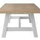 MIRAN PARQUETRY TOP COFFEE TABLE WHITEWASH OAK TOP/WHITE PAINTED BASE 130CM