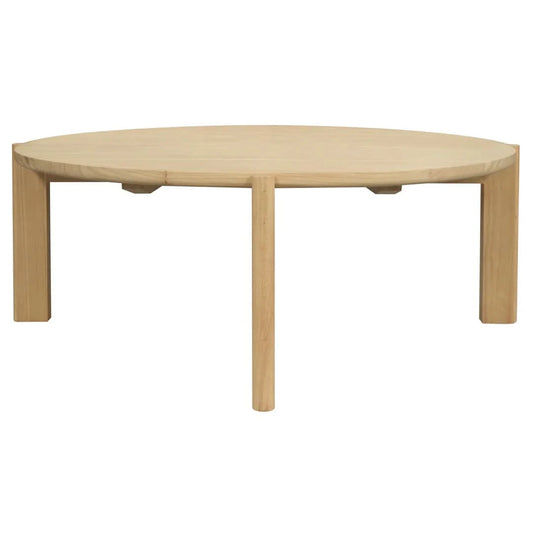 ADELLE SOLID MINDI WOOD ROUND COFFEE TABLE NATURAL 110CM (Copy) - MyChocolateWood