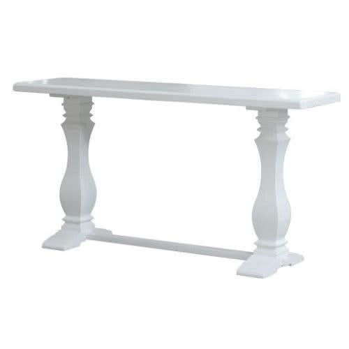 MyChocolateWood Sherborne acacia wood console table with sleek design, ideal for hall or entryway decor.
