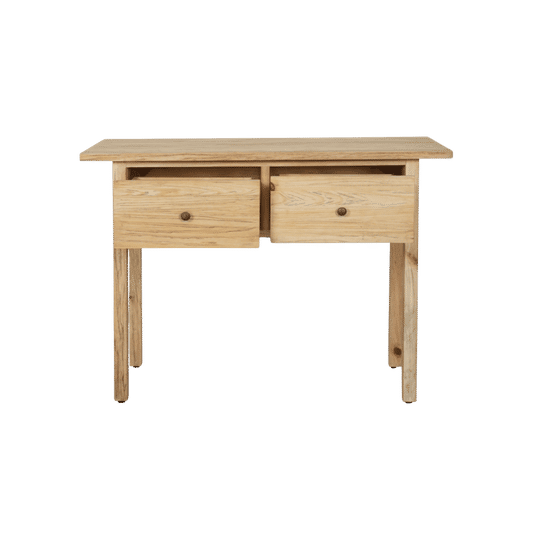 JOELLE 2-DRAWER CONSOLE TABLE/HALL TABLE DISTRESSED RUSTIC - MyChocolateWood