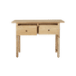 Joelle 2-Drawer Console Table in Distressed Rustic - Chocolate Wood