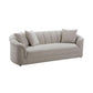 MACKENZIE LEATHER 2-SEATER SOFA - LIGHT GREY - MyChocolateWood