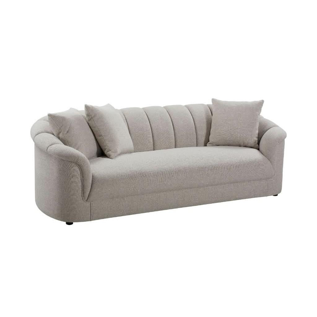 MACKENZIE LEATHER 2-SEATER SOFA - LIGHT GREY - MyChocolateWood