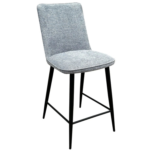 CAMWICK FABRIC & METAL COUNTER STOOL/BAR STOOL GREY - MyChocolateWood