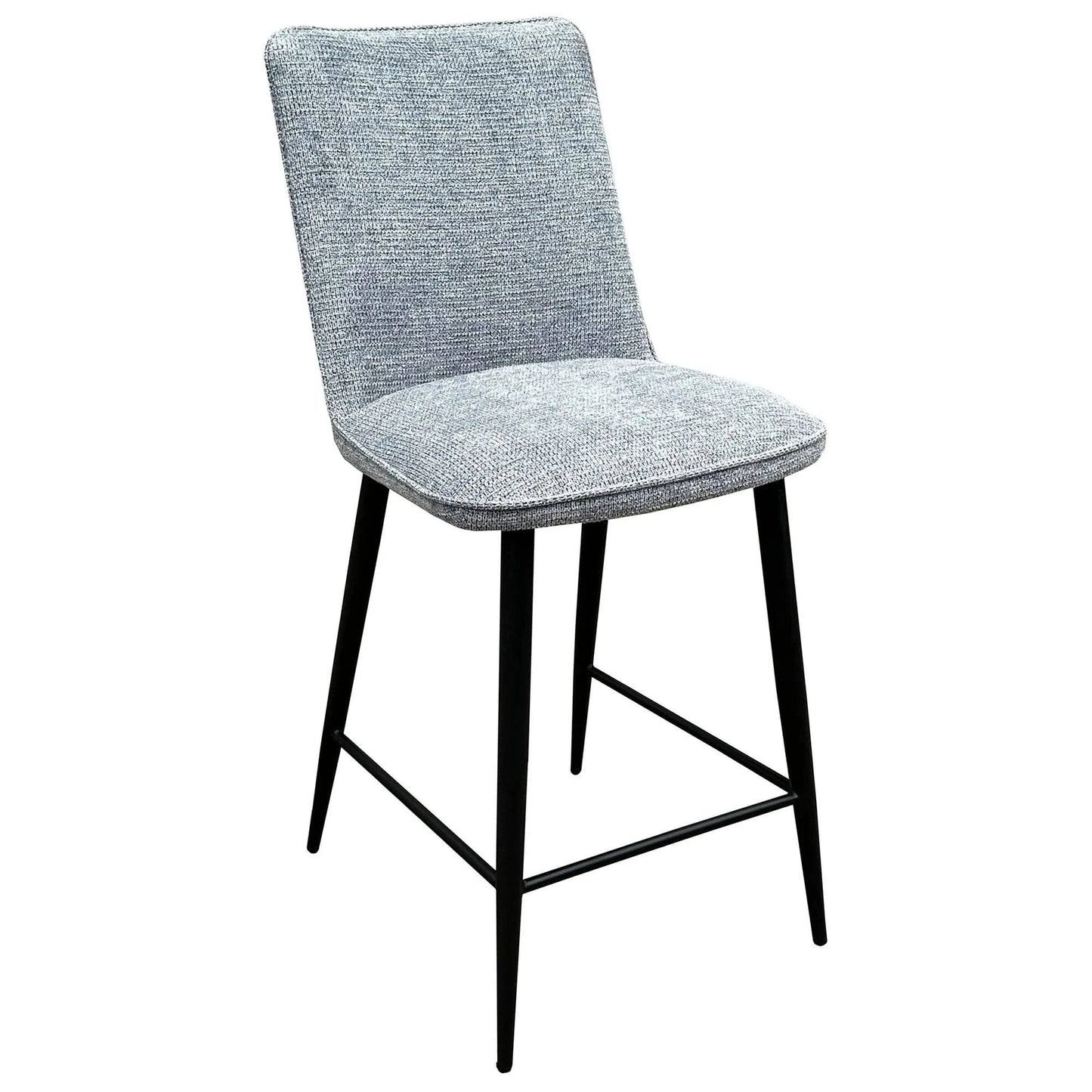 CAMWICK FABRIC & METAL COUNTER STOOL/BAR STOOL GREY - MyChocolateWood